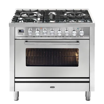 Ilve Cucina P09W Professional Plus P09PDWE3 piano cottura 4 fuochi con pescera con dual da 90 cm - PROMOZIONE ATTIVA FINO AL 19/10