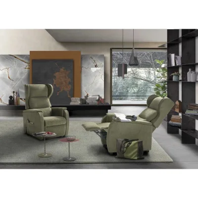 Vitarelax Poltrona relax DUCALE rivestita in tessuto - Con 2 motori
