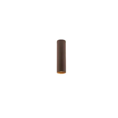 Plafoniera a sospensione cilindrica in metallo bronzo, lampadina GU10, 5.5x20cm