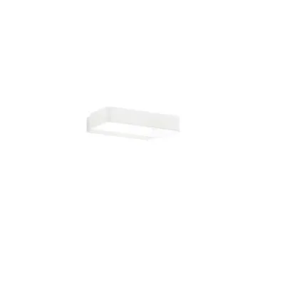 Applique moderna in alluminio goffrato bianco, luce naturale, LED da 6W, 19.5x3.7cm