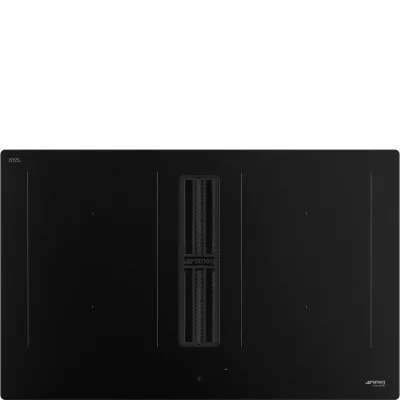 Smeg S Piano cottura a induzione con cappa integrata HOBD382N2 in vetroceramica nero opaco da 83 cm
