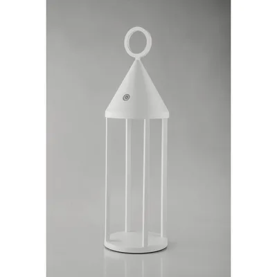Lampada LED ricaricabile bianco in metallo 2,2w 168lm 3000k dimmerabile ip54 51x15,1x15,1cm