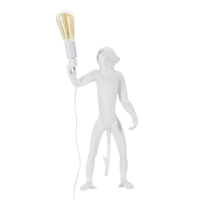 LAMPADA DA TAVOLO MONKEY BIANCO CM Ø 26X34X55