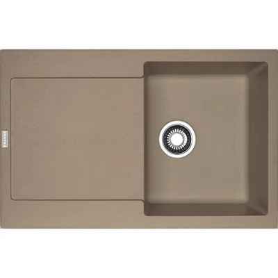 Franke: Lavello una vasca con gocciolatoio Maris MRG 611 114.0490.279 finitura fragranite oyster da 78x50 cm