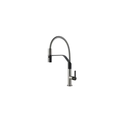 Foster Miscelatore monocomando con canna girevole e doccia estraibile 8425 100 finitura acciaio inox