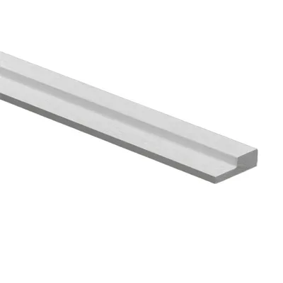 Profilo di chiusura destra in duropolimero bianco venato 40x12x2800 mm