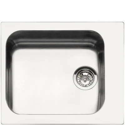 Smeg Lavello una vasca VS45-P3 finitura acciaio inox spazzolato da 58 cm - IN PROMOZIONE FINO AL 30/06
