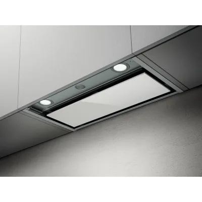 Elica Cappa da incasso BOX IN PLUS IXGL/A/90 PRF0097796A finitura acciaio inox e vetro bianco da 90 cm