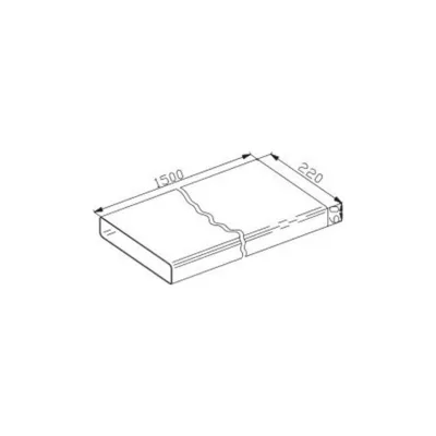 Franke Tubo rettangolare 112.0040.336 da 220x55x1500 mm