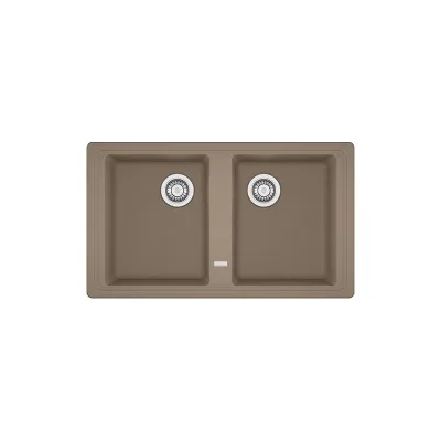 PRONTA CONSEGNA - Franke: Lavello due vasche Boston BFG 620 114.0490.337 finitura fragranite oyster da 86x50 cm