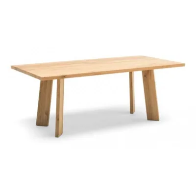 Altacorte Tavolo fisso Street con struttura e piano in legno con dimensioni a scelta - Bordo inclinato