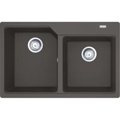 Franke: Lavello due vasche Urban Incasso UBG 620-78 114.0715.197 finitura grigio ardesia da 78x50 cm
