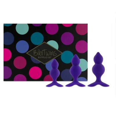 Plug anali progressivi set viola morbidi ottima idea regalo bibitwins buttplug