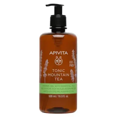 Apivita Tonic Tè Di Montagna Gel Doccia con Oli essenziali 500 ml