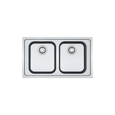 PRONTA CONSEGNA - Franke: Lavello due vasche Smart SRX 620-86 101.0356.666 finitura inox satinato da 86x50 cm