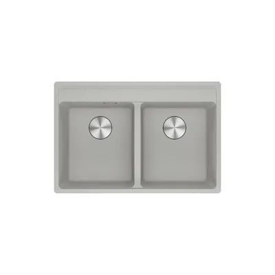 Franke: Lavello due vasche Vasche Sopratop Maris MRG 620-35-35 TL 114.0661.677 finitura fragranite alluminio da 76x51 cm