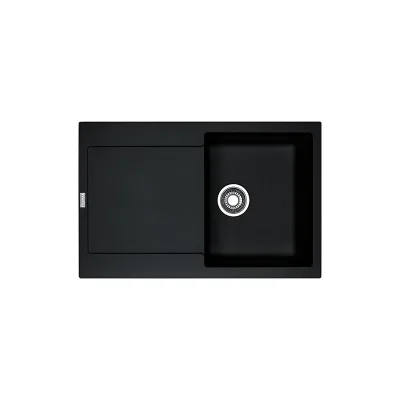 PRONTA CONSEGNA - Franke: Lavello una vasca con gocciolatoio Maris MRG 611 114.0157.493 finitura fragranite nero da 78x50 cm