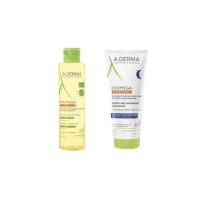 ADERMA EXOMEGA CONTROL CREMA NOTTE 200ML + OLIO DETERGENTE 200ML