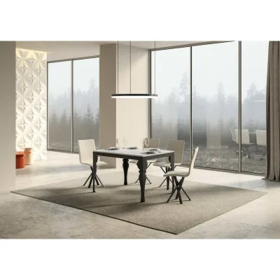 Itamoby Tavolo allungabile Paxon Evolution in nobilitato e talaio in ferro antracite da 120(380)x90 cm