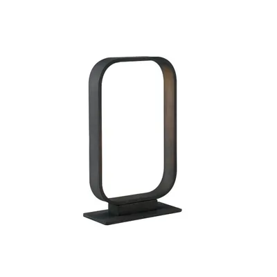 Lampada da tavolo LED marrone elegante in alluminio, 5W, Luce calda, 26x16cm