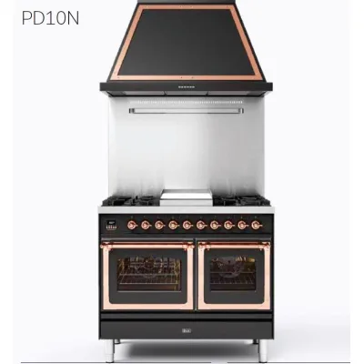 Ilve Cucina PD10N da incasso Nostalgie PD10SNE3 doppio forno e piano cottura 4 fuochi con coupe de feu da 100 cm - PROMOZIONE ATTIVA FINO AL 19/10