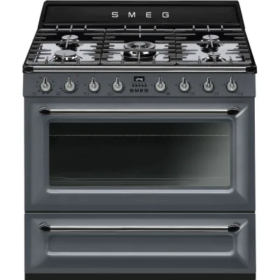 Smeg S Cucina TR90GR2 con forno termoventilato e piano cottura gas finitura Slate Grey da 90x60 cm - IN PROMOZIONE FINO AL 6/07