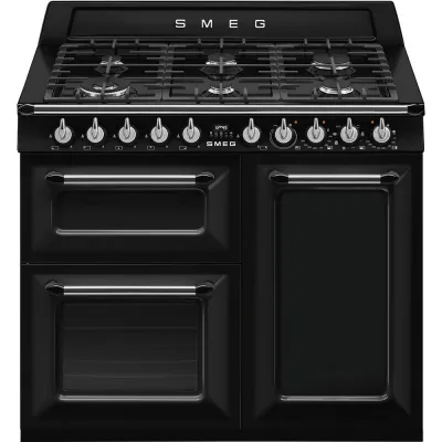 Smeg S Cucina TR103BL con tre forni e piano cottura gas finitura nero da 100x60 cm - PROMOZIONE ATTIVA FINO AL 19/10
