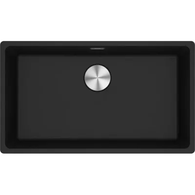 PRONTA CONSEGNA - Franke: Lavello una vasca Vasche Sottotop Maris MRG 110-72 125.0686.638 finitura fragranite nero da 75.3x43.3 cm
