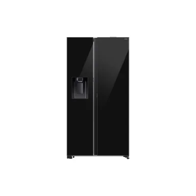 Samsung Frigorifero side by side a libera installazione RS80F64JEBEF finitura vetro nero da 91 cm