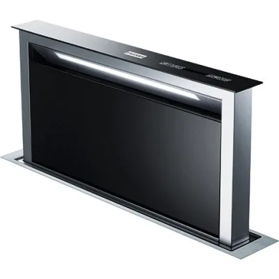 Franke: Cappa telescopica da piano DownDraft FDW 908 IB XS 110.0365.588 finitura cristallo nero/inox da 88 cm