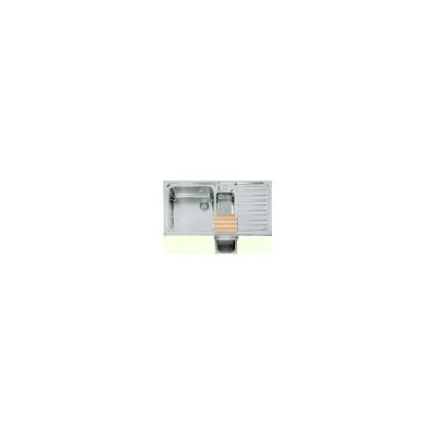 Alpes Lavello semifilo F 599/1V1B1S-E con bacinella e gocciolatoio a destra in acciaio inox da 99 cm