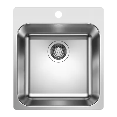Blanco | Lavello a una vasca SUPRA 400-IF/A R12 1526352 in acciaio inox da 44x50 cm - Sopratop/Filotop