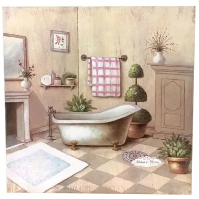 Quadro JULIE BAGNO Shabby 60x60