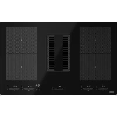 Franke Piano cottura a induzione con cappa integrata Mythos 2Gether Glass FMY 839 HE 340.0679.889 in vetroceramica nero da 83