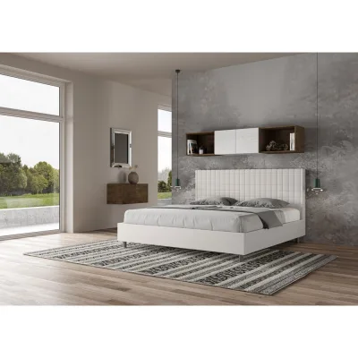 Ityhome Letto super king Sunny in similpelle da 200 cm