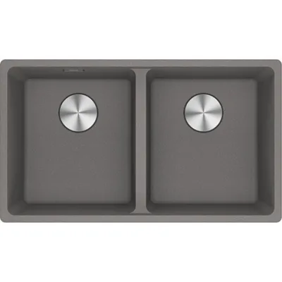 Franke: Lavello due vasche Vasche Sopratop Maris MRG 620-35-35 114.0661.684 finitura fragranite stone grey da 76x44 cm