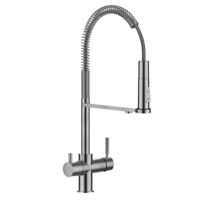 ProAcqua Miscelatore doppio comando a 5 vie OMIN 1801052 finitura cromo spazzolato - con set depuratore