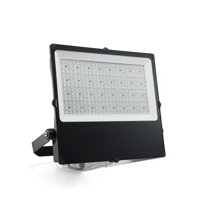 Proiettore LED da esterno nero in alluminio e vetro, LED 400W, luce fredda, 54.5x52.4cm
