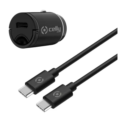 CELLY USB-C CAR CHARGER 20W+USBCUSBC CABL CCMINITYPEC