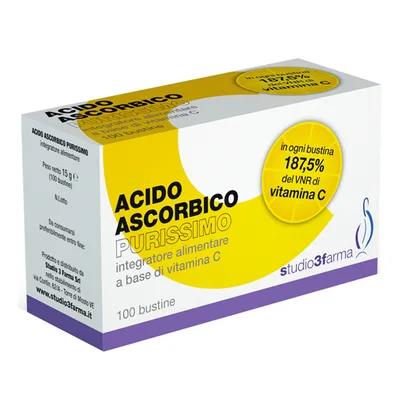 Studio Farma 3 Acido Ascorbico Integratore Alimentare 100 Bustine