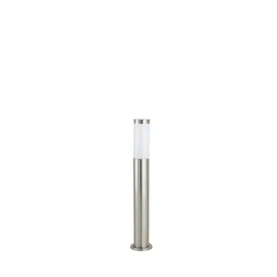Paletto da esterni nichel in acciaio inox, 1 luce E27, 11.5x70cm