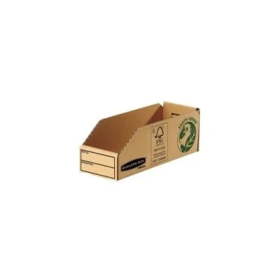 Fellowes Bankers Box Earth Vassoio in cartone da 98 mm Montaggio manuale Cartone riciclato certificato FSC Colore marrone