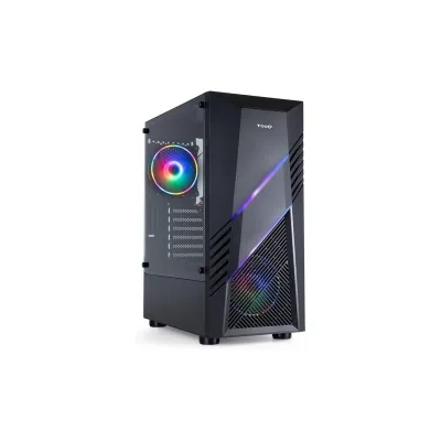 CASE TOOQ TQGCC102-B Gaming Biohazard ATX/Micro-ATX/Mini-ITX RGB Gaming Mid-Tower Case Pannello laterale vetro temperato