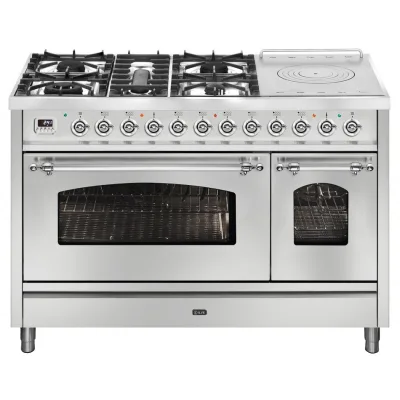 Ilve Cucina P12N da incasso Nostalgie P12SDNE3 doppio forno e piano cottura 5 fuochi con coupe de feu e dual da 120 cm
