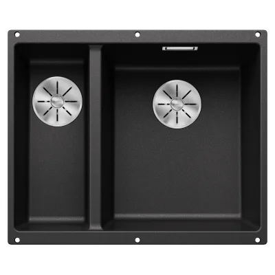 Blanco Lavello a una vasca dx con vaschetta SUBLINE 340/160-U Total Black 2523558 finitura antracite da 55x46 cm - Sottotop