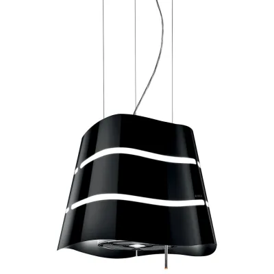 Elica Cappa a sospensione WAVE UX BL MAT/F/51 PRF0171193 finitura nero effetto soft touch da Ø51 cm