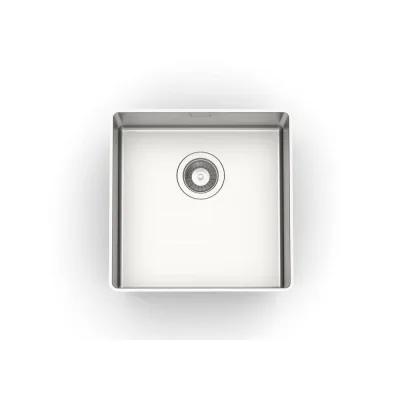 Foster Lavello una vasca 4340 001 finitura acciaio inox da 41.6x41.6 cm
