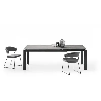 Connubia Tavolo allungabile Baron CB4010-R 160 con struttura in metallo e piano a scelta da 160(220)x85 cm