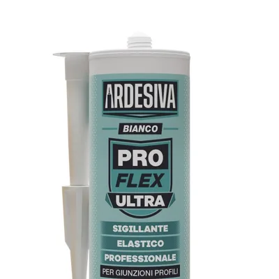 Silicone acrilico bianco verniciabile per incollaggio di profili con presa forte