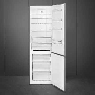 Smeg Frigorifero combinato a libera installazione RC20XDNC finitura acciaio inox da 60 cm - IN PROMOZIONE FINO AL 30/06
